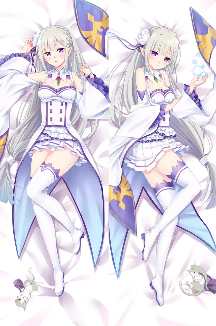 Аниме Re:Zero kara Hajimeru Isekai Seikatsu Emilia Otaku Waifu Dakimakura Чехол для подушки тела декоративный