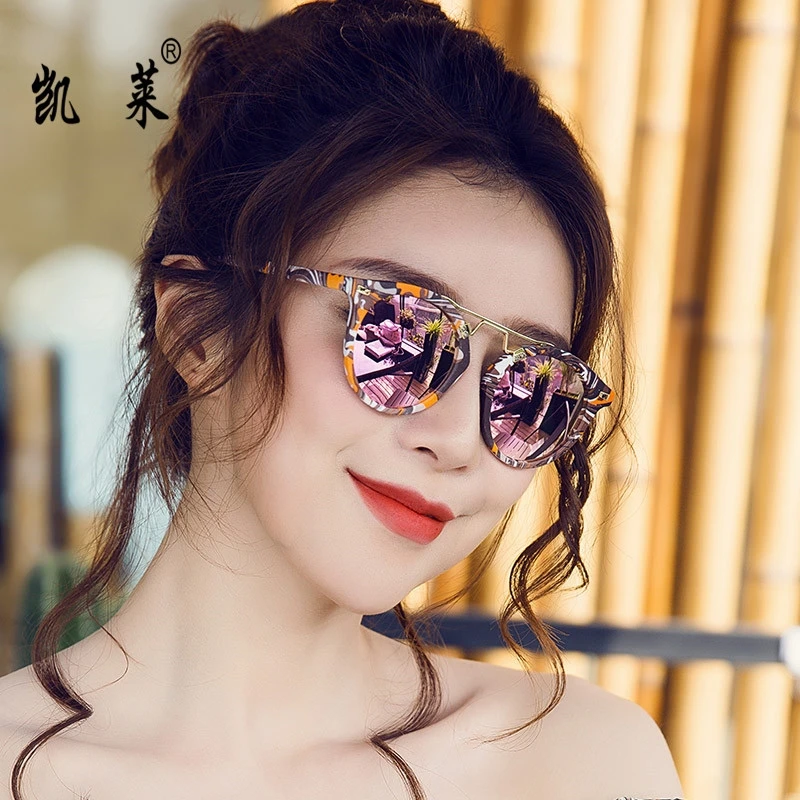 2019 Гламурные солнцезащитные очки Женские поляризованный градиент круглые