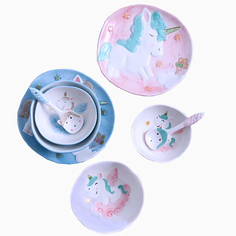 Четырехкомпонентная керамическая оригинальная ручная Студенческая миска с