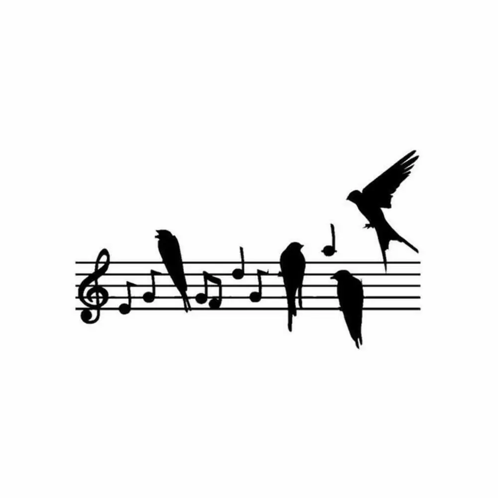 

Birds Sitting On Music Notes Car Window Bumper Vinyl JDM Sticker Car Styling Car Sticker 12.7CM x 7.4CM