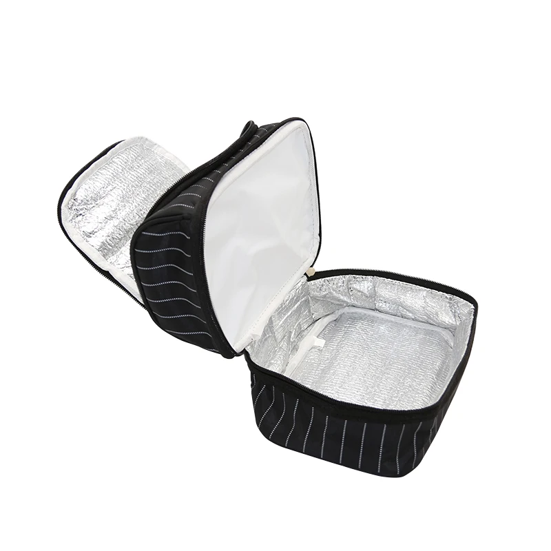 Double layer Маленькие Переносные сумки-холодильник, двухслойная Термосумка для ланча, походная сумка для пикника, Bento Box, Термосумка для еды - Цвет: Double layer