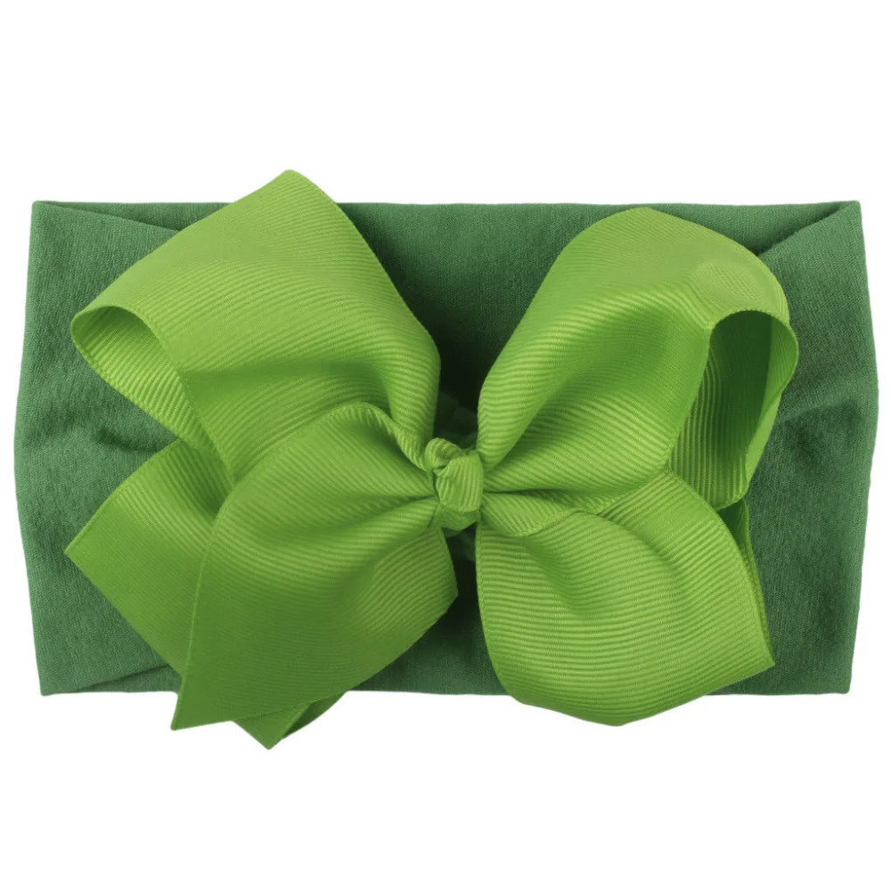 Для маленьких девочек тюрбан для малышей одноцветная повязка лента волос