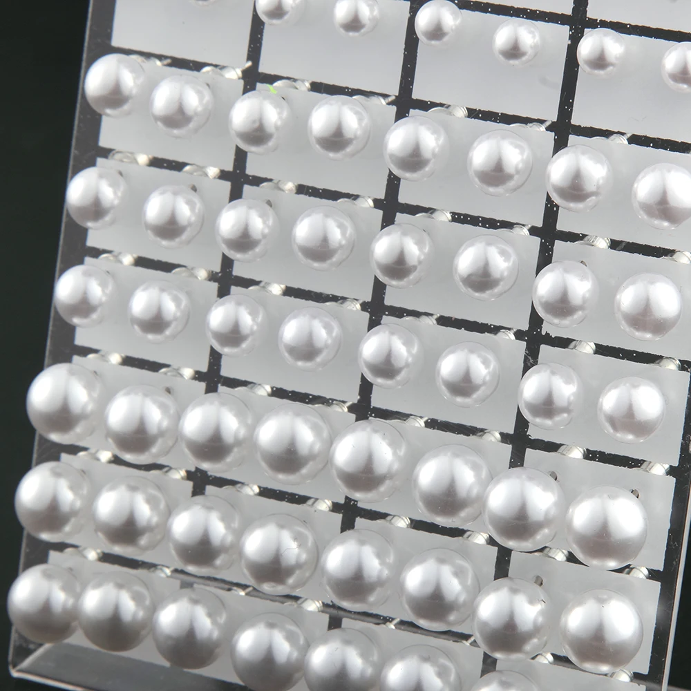 36pairs /set Round Imitation Pearls Stud Earrings Stainless Steel Hypoallergenic Earring Pin For Woman Jewelry Gift 6 8 10mm | Украшения и