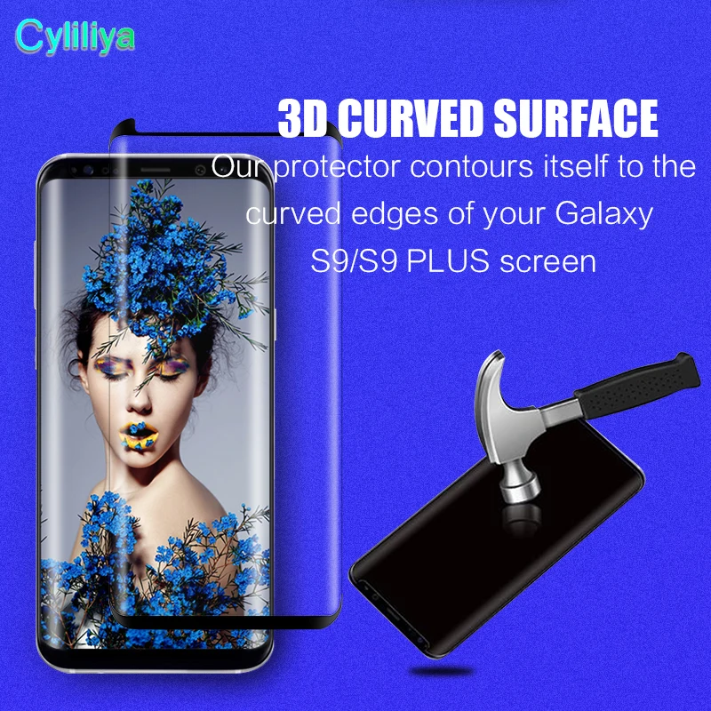 1 шт. закаленное стекло для защиты экрана Samsung Galaxy S9 S8 Plus 3D изогнутая пленка