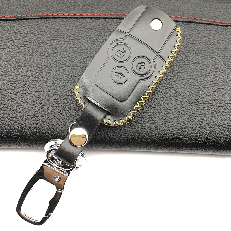 Кожаный чехол для ключей Honda Accord City Civic Crv Element Fit Hrv Odyssey Crider Jed с 3 кнопками