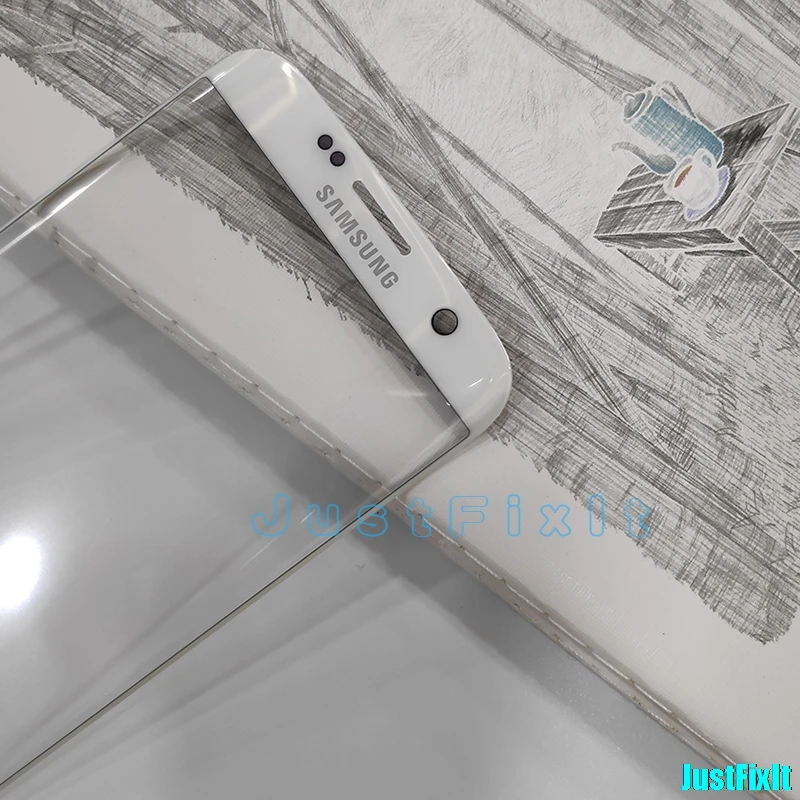 Передняя стеклянная линза+ наклейки+ инструменты для samsung s7 edge G935F G935A ЖК-дисплей внешняя Сенсорная панель Замена стекла