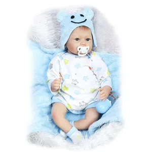 Boys NPK 55 см силиконовая кукла для новорожденных кукла для игры в дочки-матери игрушки Реалистичные Близнецы мальчики девочки Новорожденные реалистичные куклы подарки на день рождения - Цвет: Boys