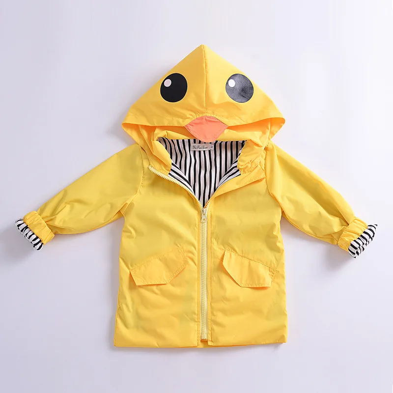 Детский плащ-дождевик унисекс с милым рисунком для мальчиков и девочек пальто на