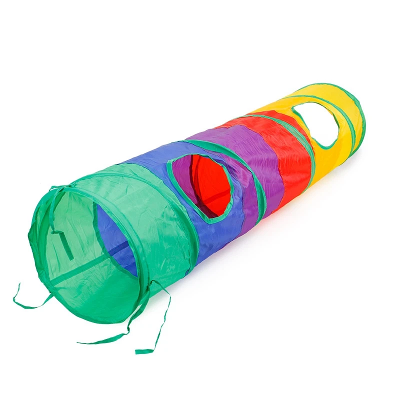 

Colorful Cat Tunnel Pet Rabbit Playing Tunnel Kitten Collapsible Tunnel For Cats Pet Beneficial Wisdom Toys