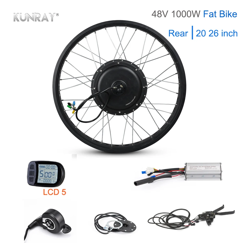 42 55 км/ч толстое Велосипедное моторное колесо 48 в 1000 Вт Eelectric Bike комплект для