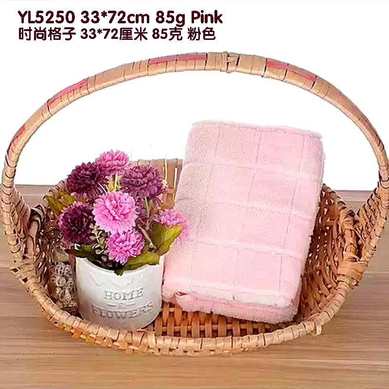 Мягкий некрученый хлопок пряжа решетки полотенце для лица без рисунка Мода есть 2