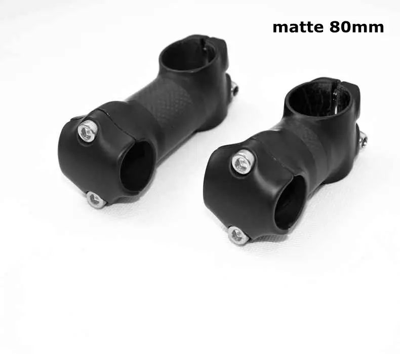 Matte 80mm Spomann BMX черный велосипед Setm 25,4*50/60/70/80 мм глянцевая/матовая Алюминий сплав упакованы углерода стволовых велосипеды Запчасти - Цвет: Matte 80mm