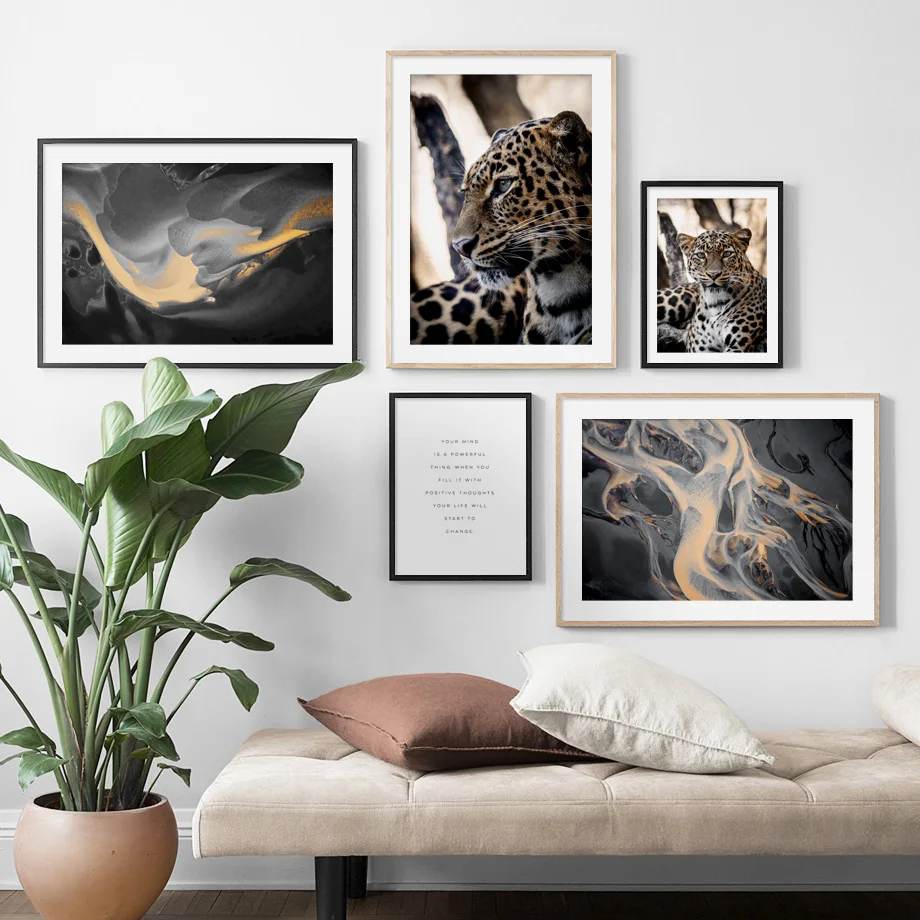 

Leopard Wild Animal Quotes Wall Art Canvas Painting Nordic Posters And Prints Nature Scenery Wall Pictures For Living Room Decor