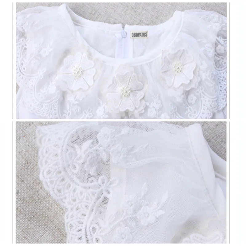 Girls Wedding Party Prom Dresses Quinceanera Robe Princess Pearl Flower Dress With Bow Teens Girl Summer Clothes 4 5 13 Year Old | Детская