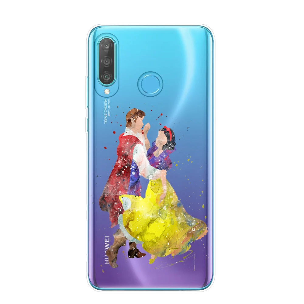 Акварельный чехол для телефона Alice Tinkerbell Ститч Русалка Принцесса чехол для huawei P30 P20 Lite P10 P9 P8 Lite чехол s