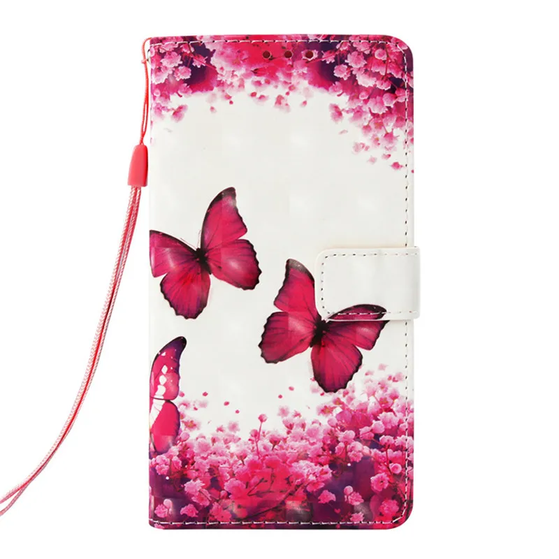 Rose Butterflies Роскошный чехол для Motorola Moto G6 G5S Plus E4 Z2 Z4 Play C E5 Plus G2 Повседневный чехол-кошелек с отделением для карт P03E - Цвет: Rose Butterflies