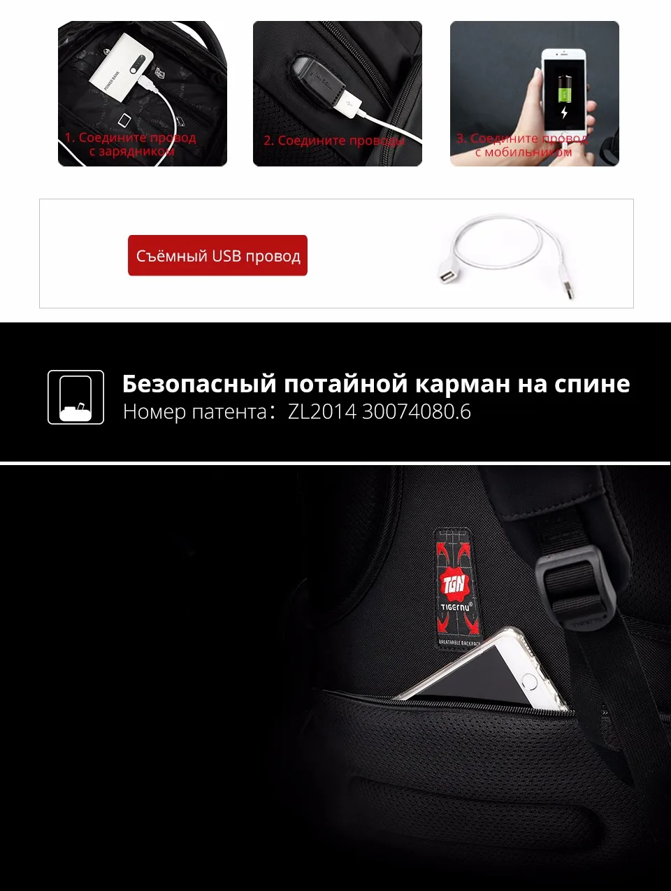 Tigernu брызгозащитный нейлоновый рюкзак женский мужской рюкзак для 15." ноутбука женская сумка для ноутбука рюкзак досуг школьный рюкзак USB