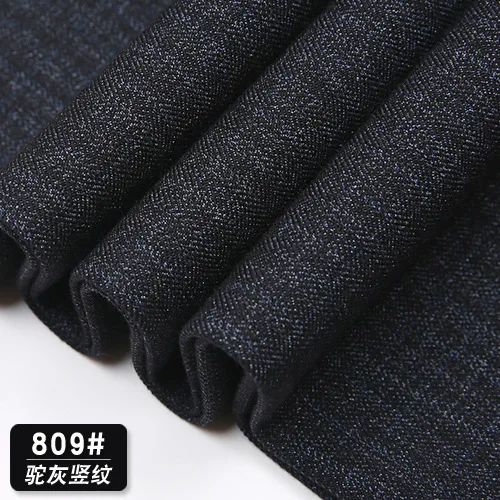 809 grey Высококачественные модные утепленные мужские брюки классические деловые повседневные Прямые брюки свободный костюм брюки с высокой талией мужские брюки - Цвет: 809 grey