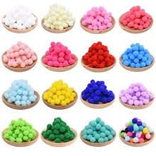 100 шт. 10/15/20/25 мм Мини пышная Нижняя Pom Poms помпонами ручной работы для детей игрушки свадебный Декор DIY товары для шитья и рукоделия