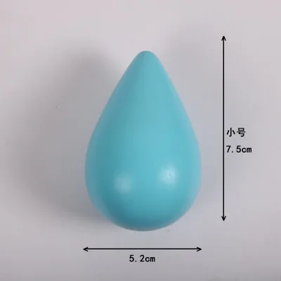 Sky blue S 1 шт. деревянная настенная вешалка шикарная Капля воды Ванная комната дверь пальто шляпа держатель с одним крючком дома хранения крючки украшения дома - Цвет: Sky blue S