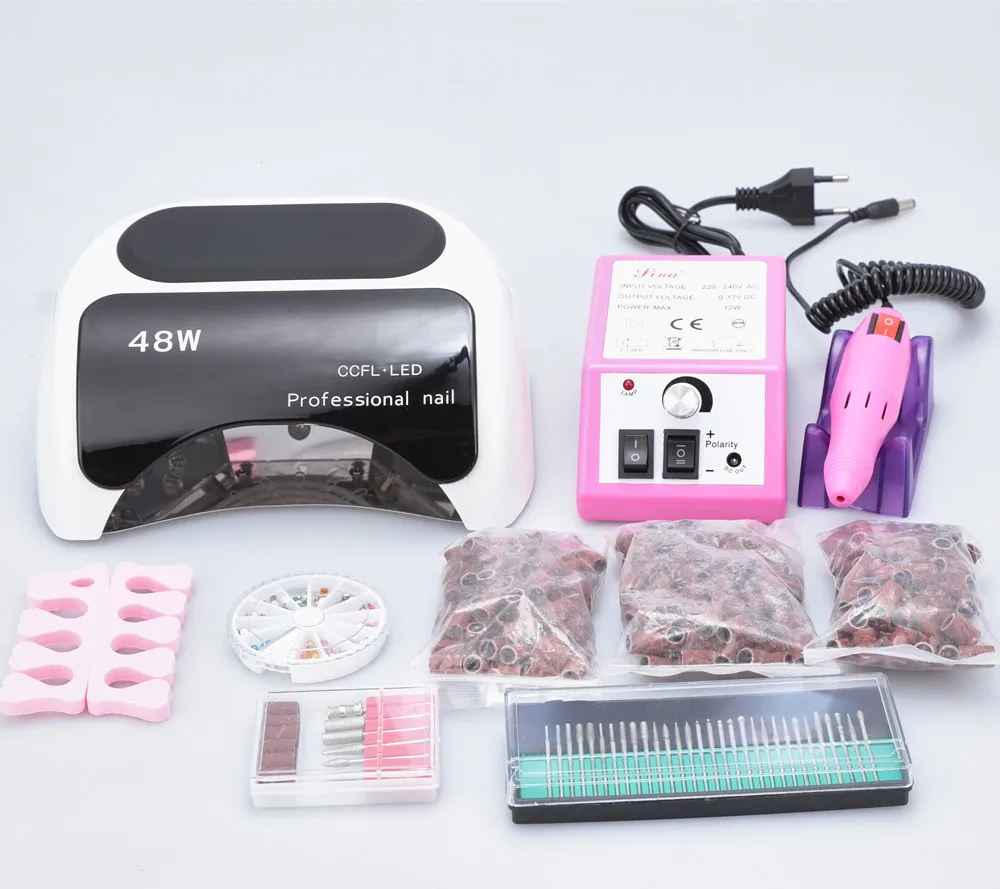 48 Вт CCFL СВЕТОДИОДНЫЕ Лампы Ногтей Сушилка Для Гель Отверждения ногти и
