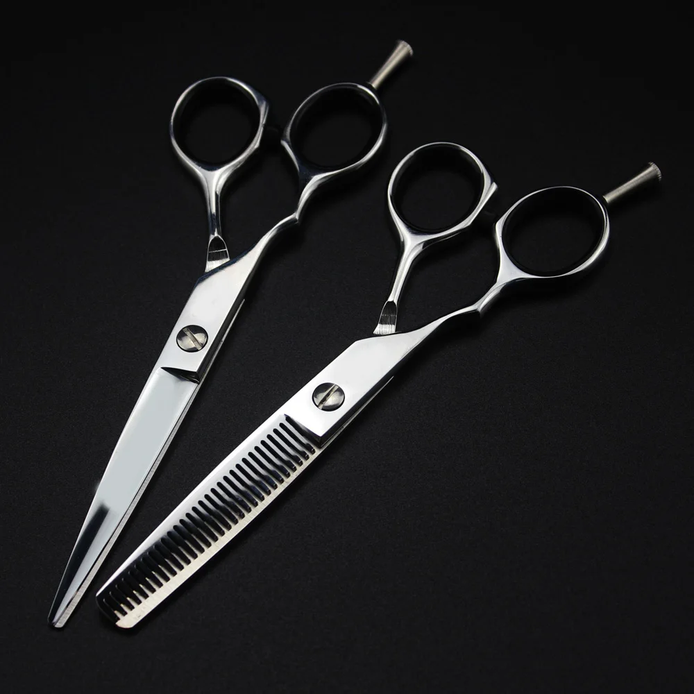 Логотип " 5,5" бренд левая ручные ножницы для резки Истончение Scissor стрижки Парикмахерские Стиль профессиональные инструменты для груминга