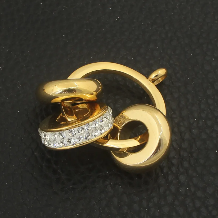 Новые ювелирные изделия из нержавеющей стали золотой цвет кулон + серьги наборы