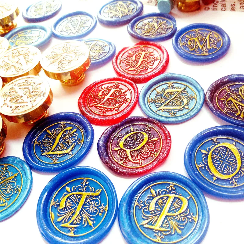 Винтажный восковой штамп Медная головка 26 букв сделай сам скрапбукинг для