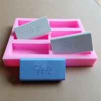 customize 9 cavities bar soap mould personalized silicone mold tray with logo for handmade soap making