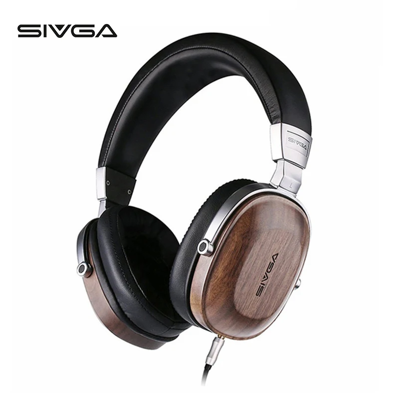 SIVGA SV006 деревянный монитор Студия DJ гарнитура наушники наушник с микрофоном Hifi стерео 50 мм покрытием бериллия динамический