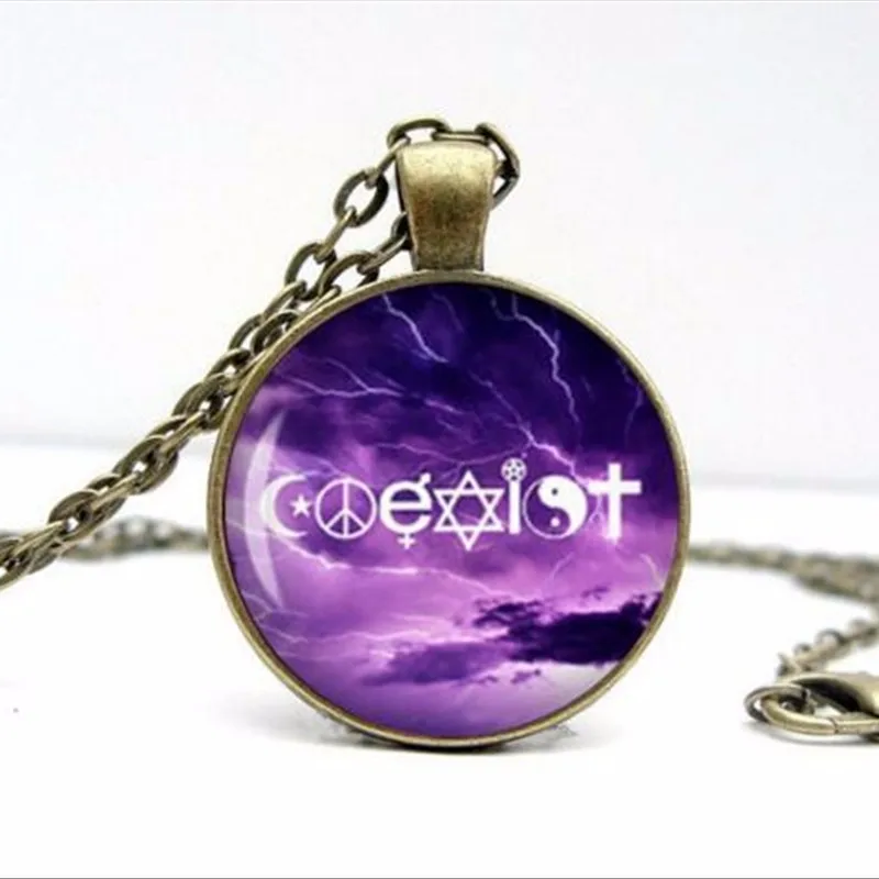 Черный кулон wiccan ожерелье воротник Wicca пентаграмма синий стеклянный кулон cristal colgante Wicca ошейник A-032 HZ1