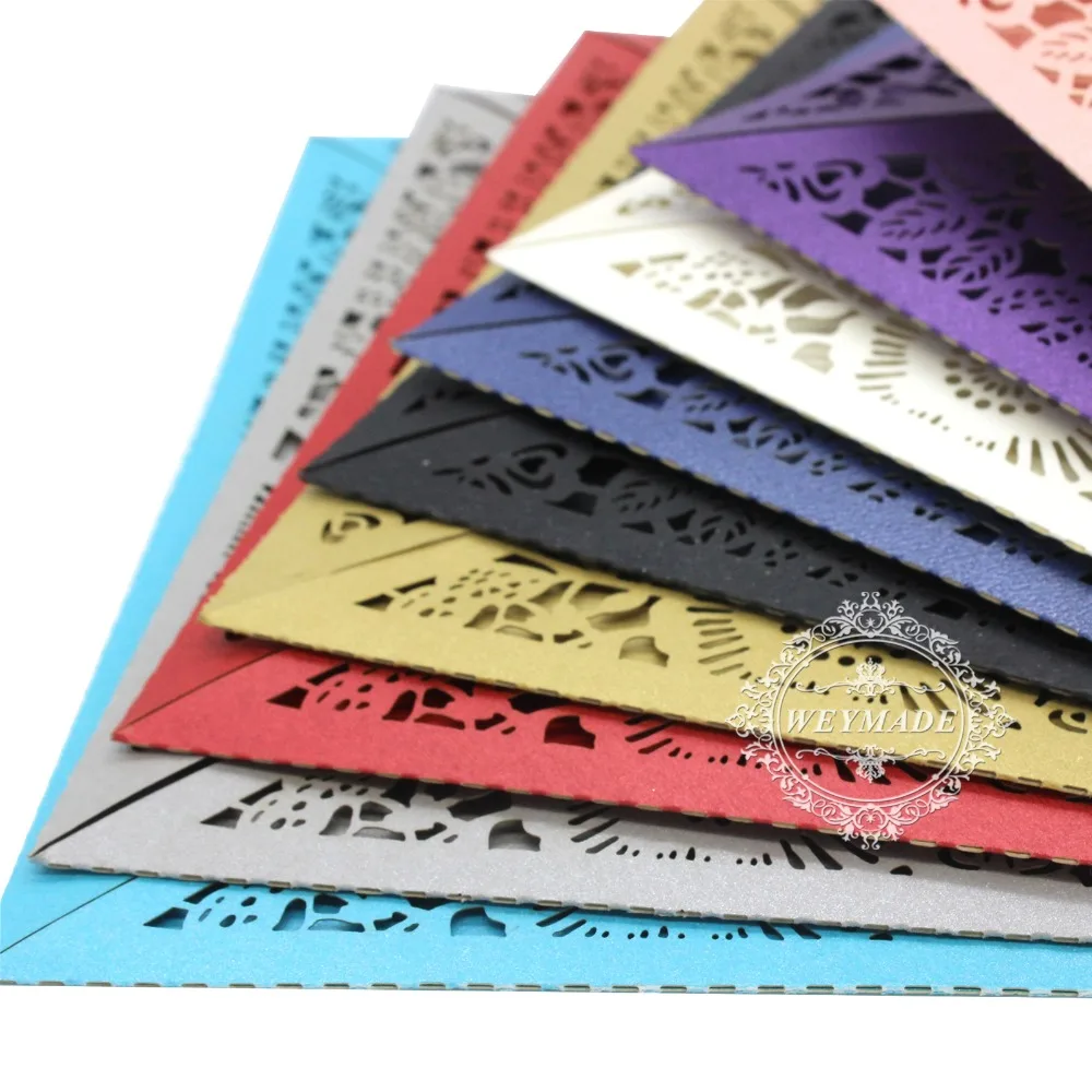 1 * лазерная резка Индивидуальные свадебные приглашения открытки со вставками и