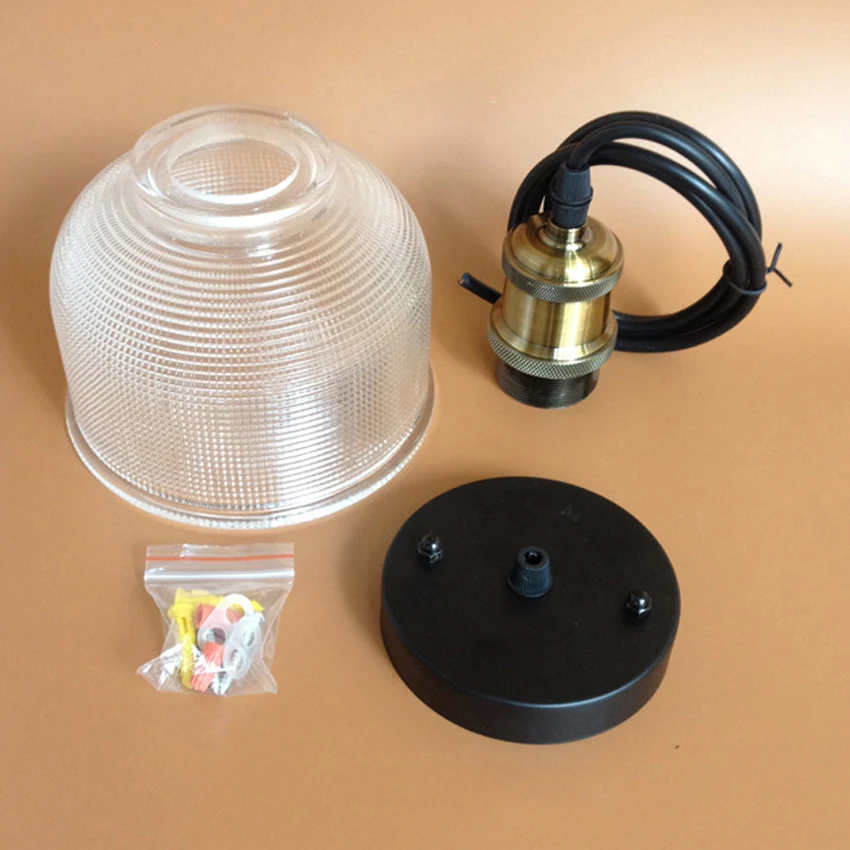 Vintage glass Pendant Light Clear Color Blue color Red Amber Lamps With Bulbs 110V/220V Edison Hanging lights | Освещение