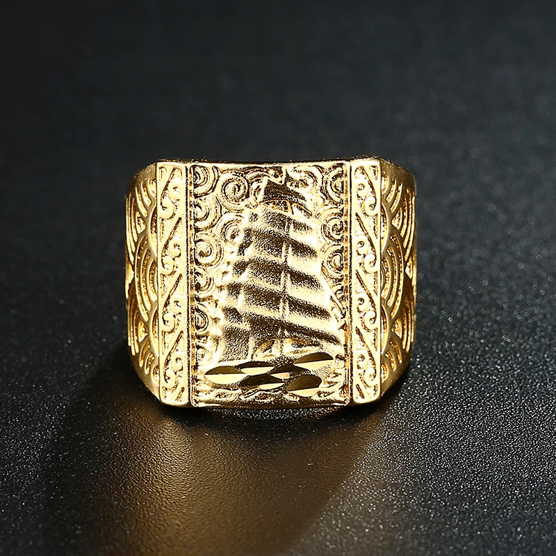 Кольцо для парусной лодки в стиле панк рок мужское кольцо золотого цвета с