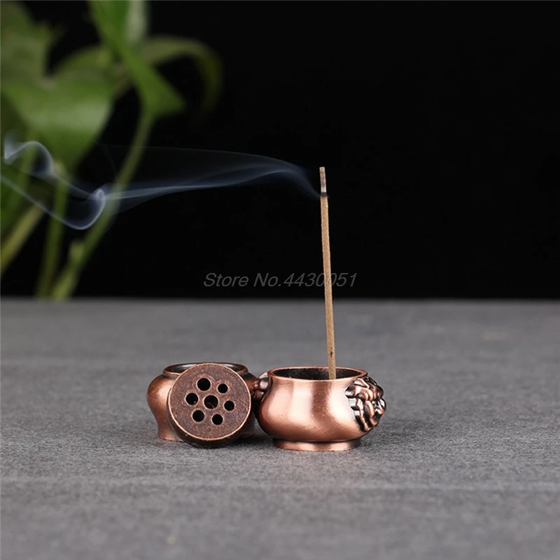 Copper Mini Lion Ear Incense Coil Burner Censer Aromatherapy Pot Vintage Dropshipping | Дом и сад
