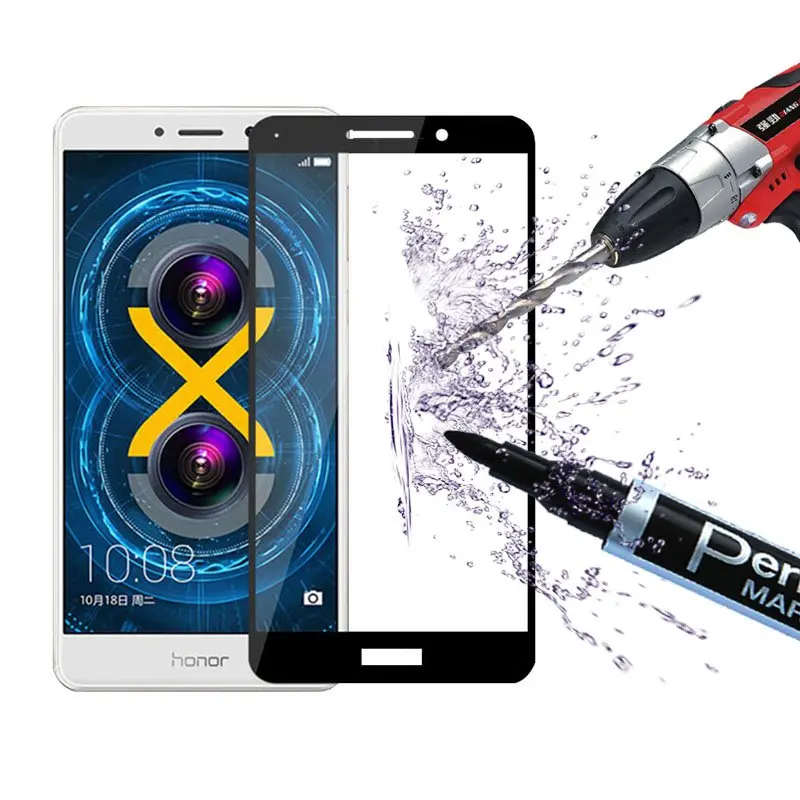 Полное покрытие из закаленного стекла для Huawei Honor 6X стекло на защитное экран