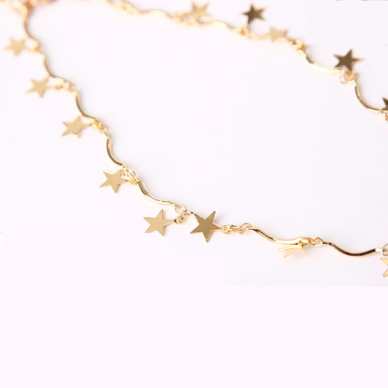 X70 модные ювелирные изделия золотого цвета ожерелье с кулоном в виде звезды