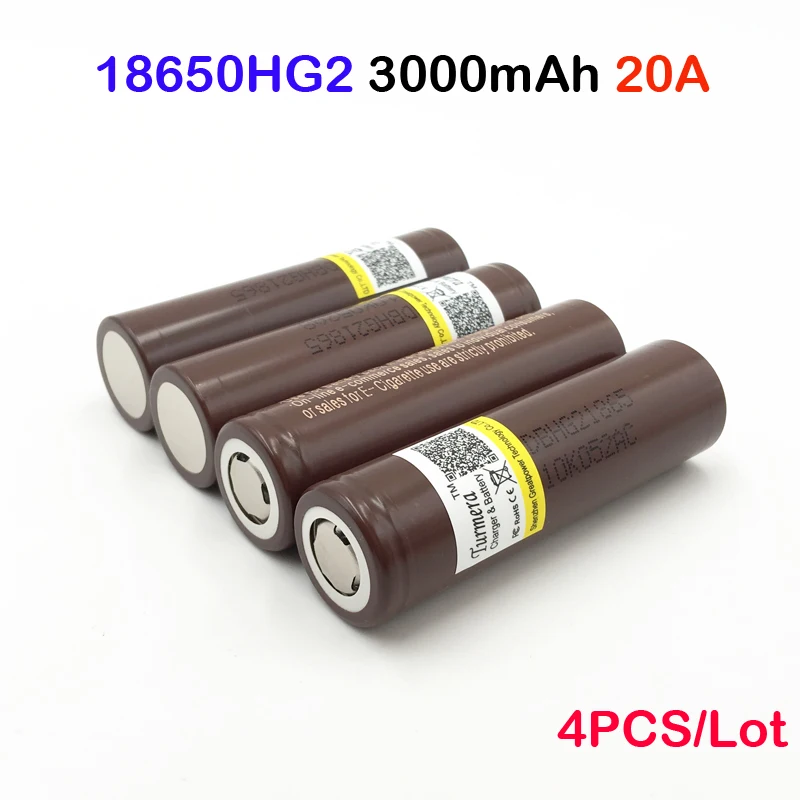 Аккумулятор hg2 18650 для электронной сигареты Turmera 3000 мАч высокая мощность разряда 30
