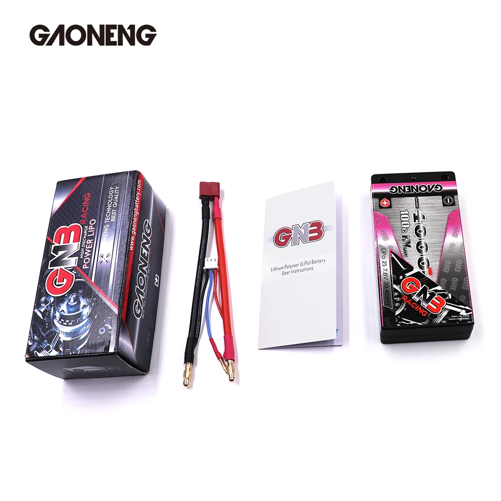 Gaoneng GNB 4000 мАч 2S 7 6 В 100C/200C Hardcase короткошерстная HV LiPo батарея 4 0 мм для RC HPI HSP 1/8 1/10