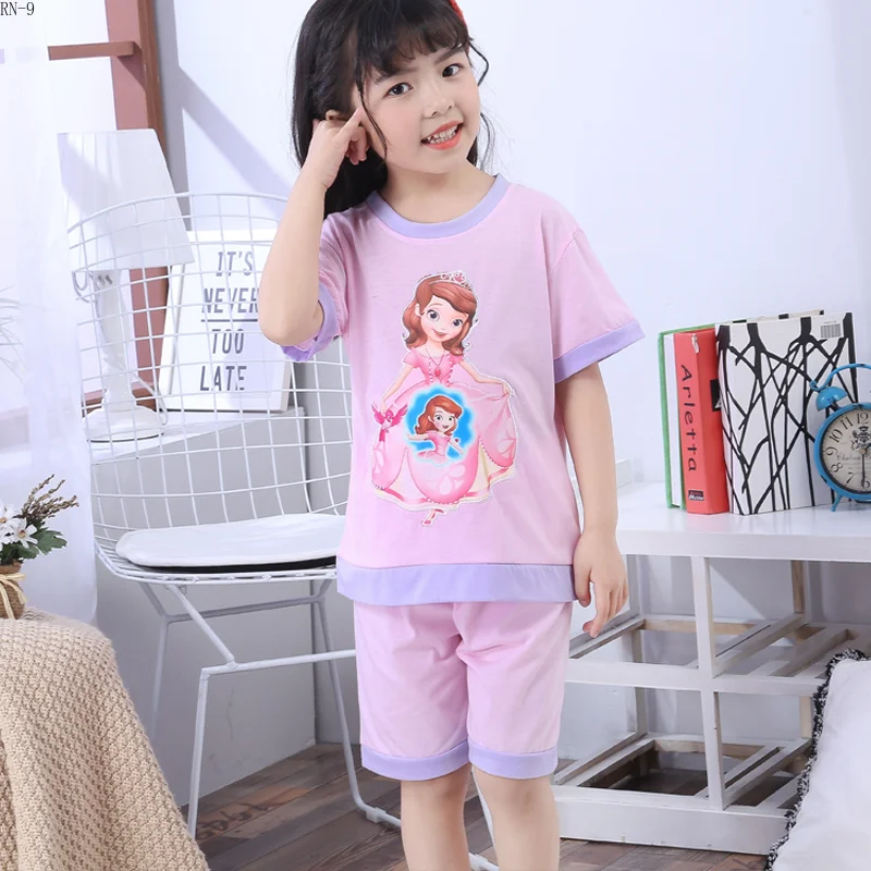 Модная коллекция 2019 года детский Пижамный костюм летняя детская одежда для сна