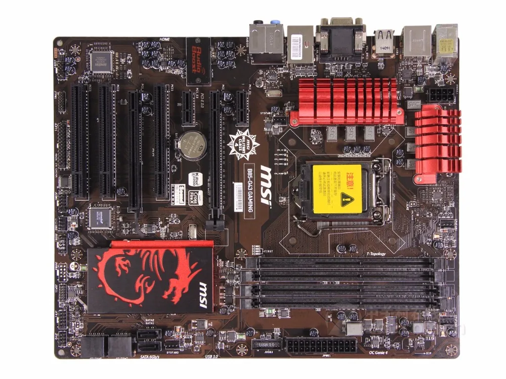 Оригинальная материнская плата MSI B85-G43 GAMING DDR3 LGA 1150 32 ГБ для 22нм cpu USB3.0 DVI VGA HDMI настольная материнская плата