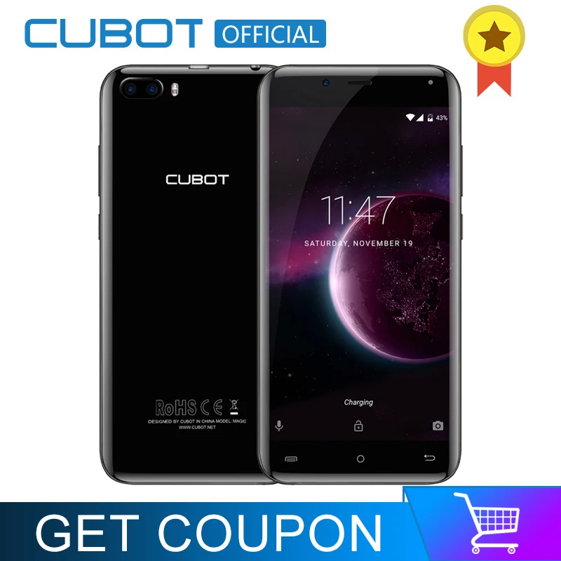 Cubot Magic MT6737 4 ядра сзади две камеры Android 7 0 3 GB Оперативная память 16 Гб Встроенная