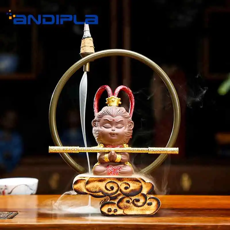 Искусство фиолетовая глина курильница природное искусство обогреватель