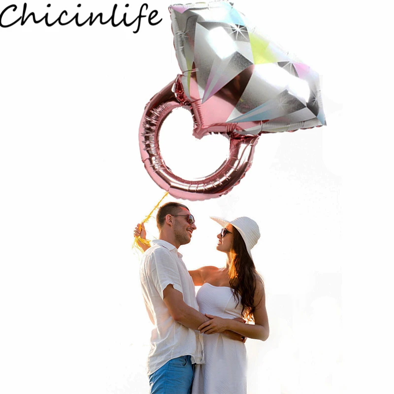 Chicinlife 1 шт. АЛМАЗНОЕ КОЛЬЦО фольги воздушный шар девичник свадебный душ Свадебные