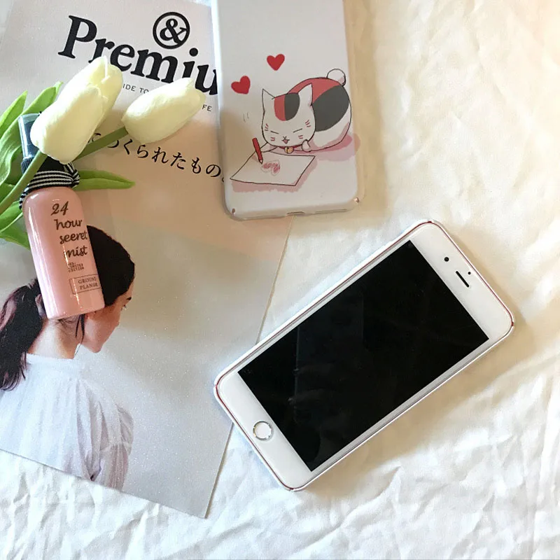 JiBan For iPhone 6 6s 7 8 Plus Phone Case Fashion Cute Funny Cartoon Cat Love Heart Hard PC Cover |