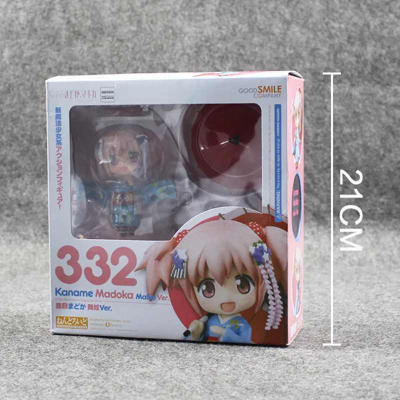 Аниме Puella Magi Madoka Magica фигурка игрушки Nendoroid 332 Kaname Madoka Kawaii модель куклы для коллекции