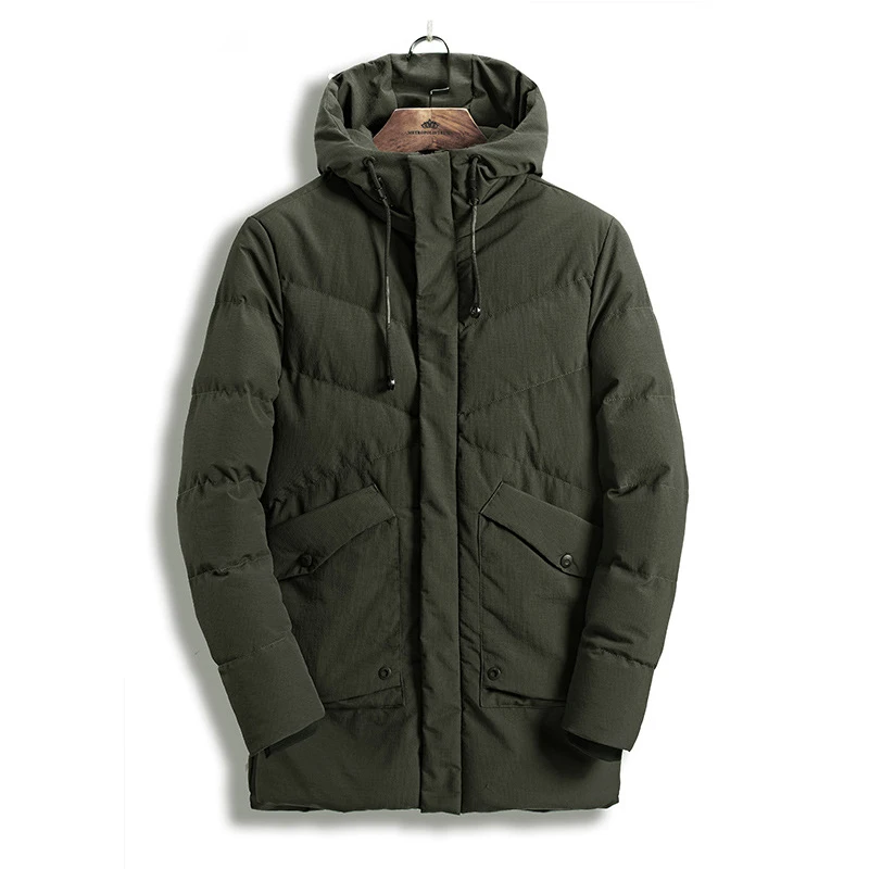 2019 Vomint Зимние новые мужские толстые парки с капюшоном куртки черные зеленые