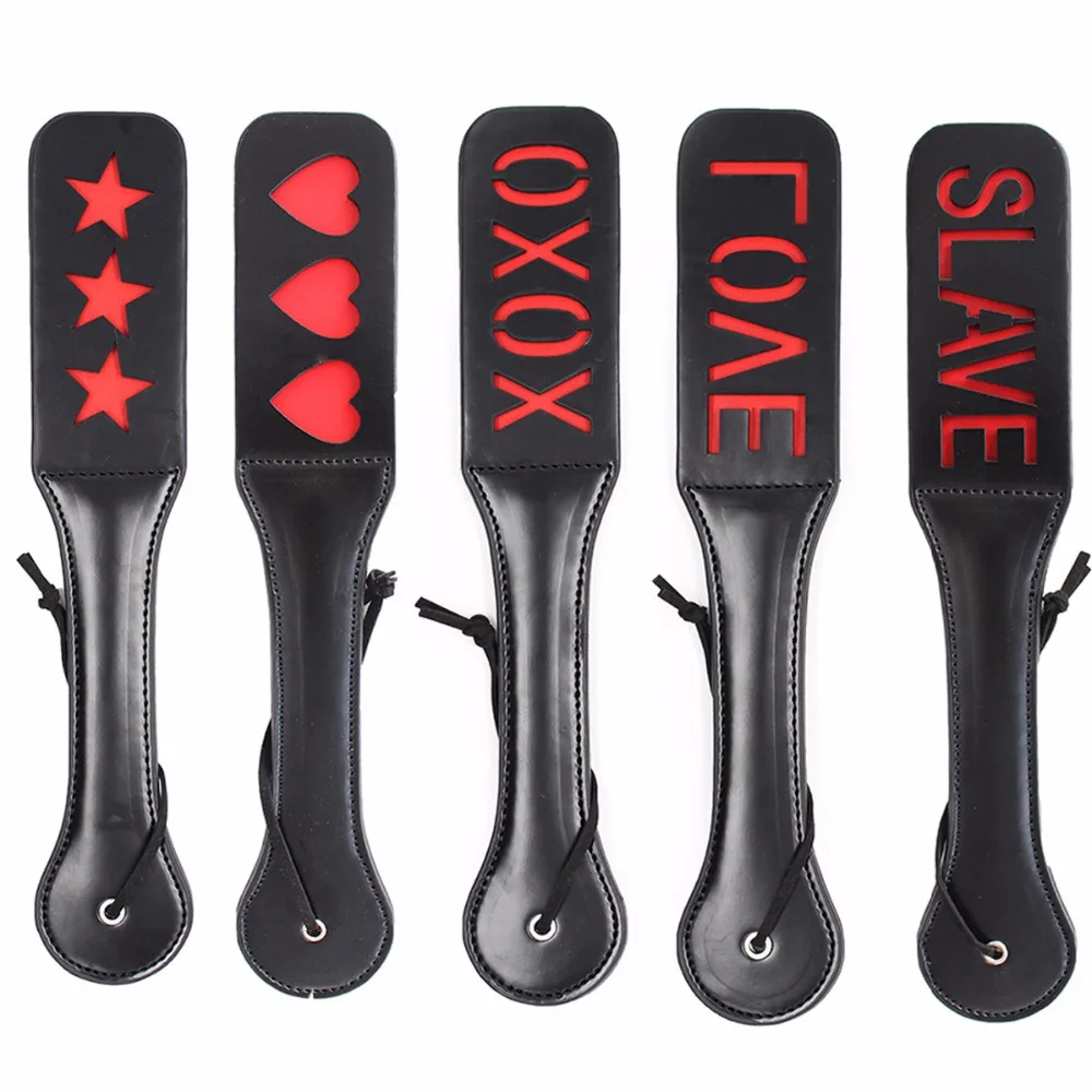 В форме сердца для женщин двухэтажный кожа кнут раб порка весло связывание БДСМ