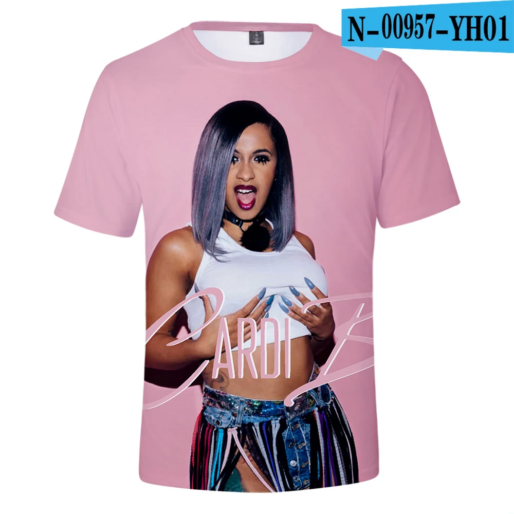 3 LUCKYFRIDAYF Забавные милые 3d футболки Rapper Cardi B Модные мужские и женские футболки Топы с коротким рукавом 3D футболки толстовки - Цвет: 3