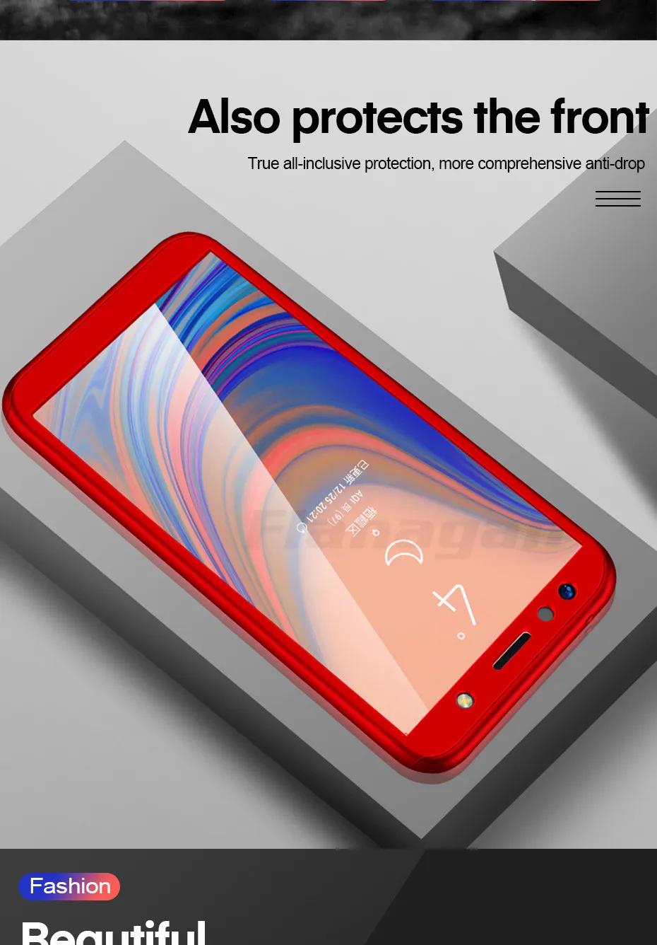 Flanagan 360 противоударный чехол для телефона для samsung Galaxy A3 A5 A7 A8 Plus Полный чехол s для samsung A7 A8 чехол+ стекло
